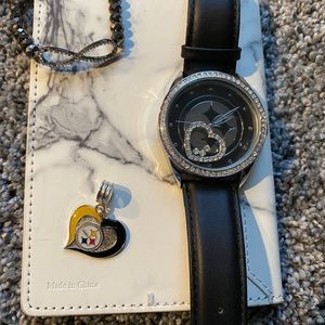 Steelers watch & charm